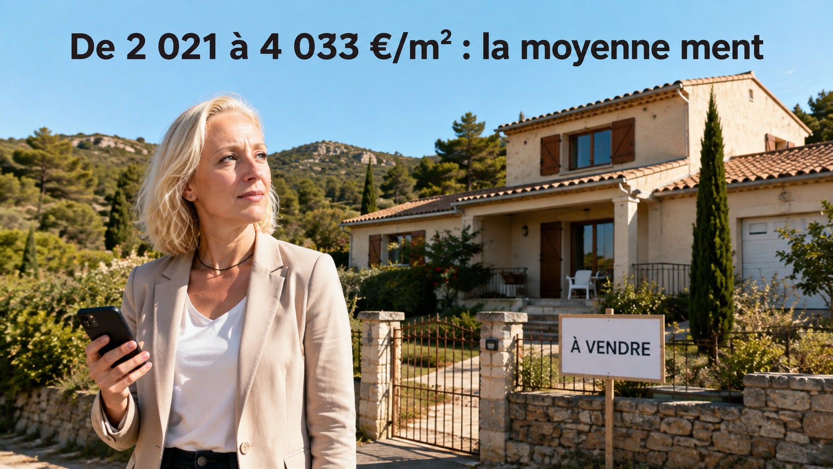De 2 021 à 4 033 €/m² à Poulx : pourquoi la moyenne des simulateurs se trompe